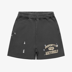 ASKYURSELF / property fleece shorts black