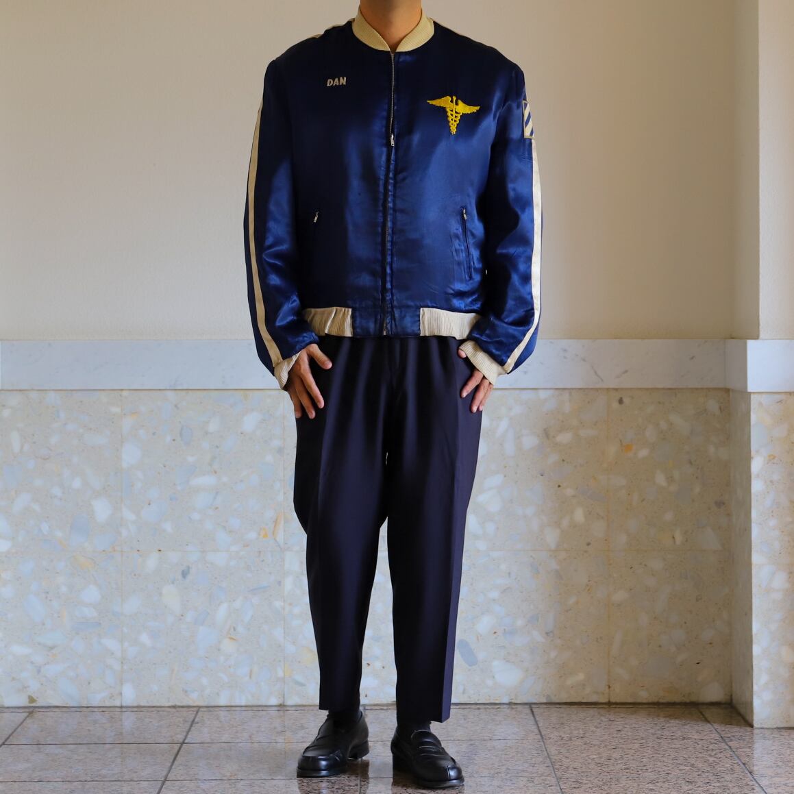 極美品】50s special souvenir jacket vintage U.S. military tank