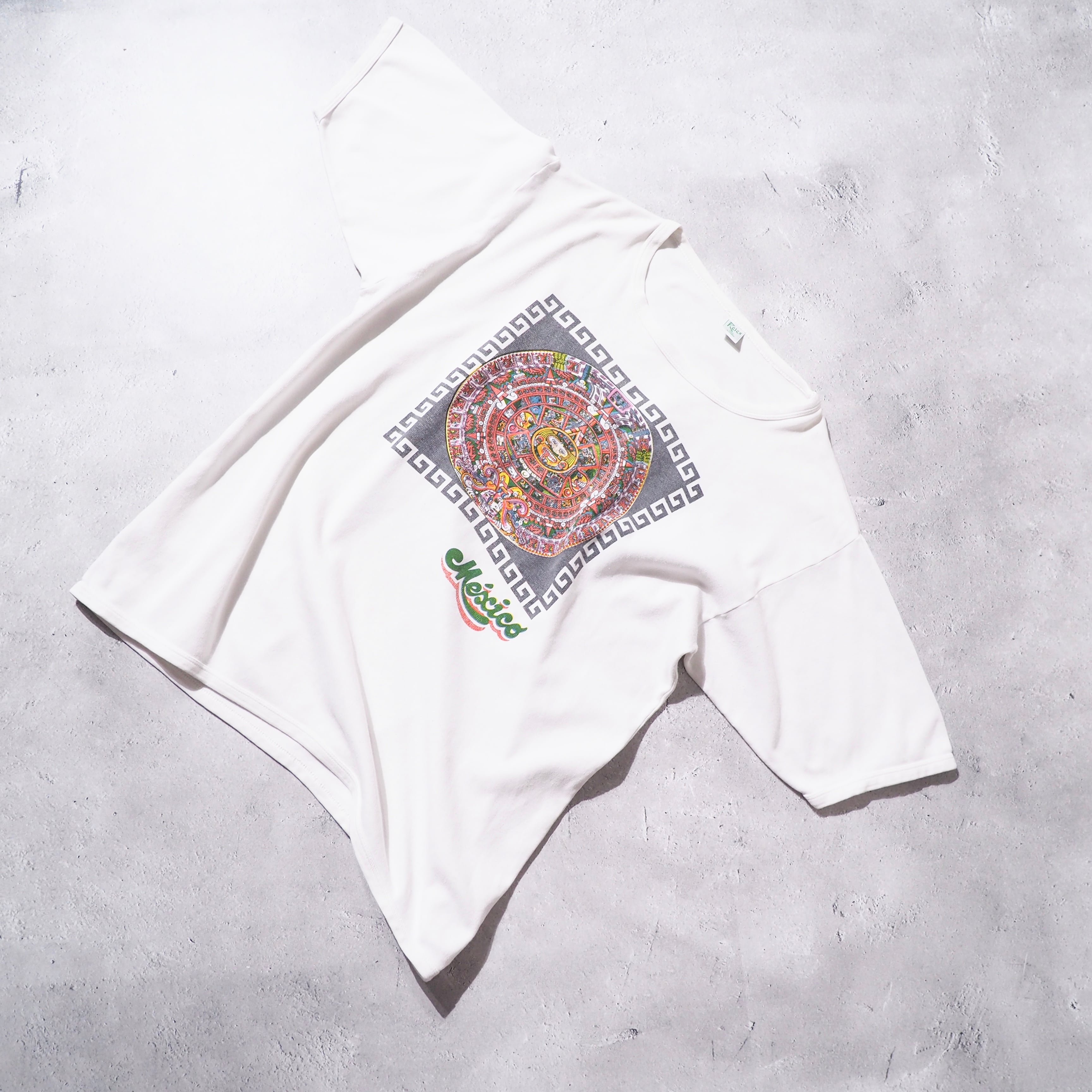 " 曼荼羅 " Mexican Art printed Vintage loose SS Tee