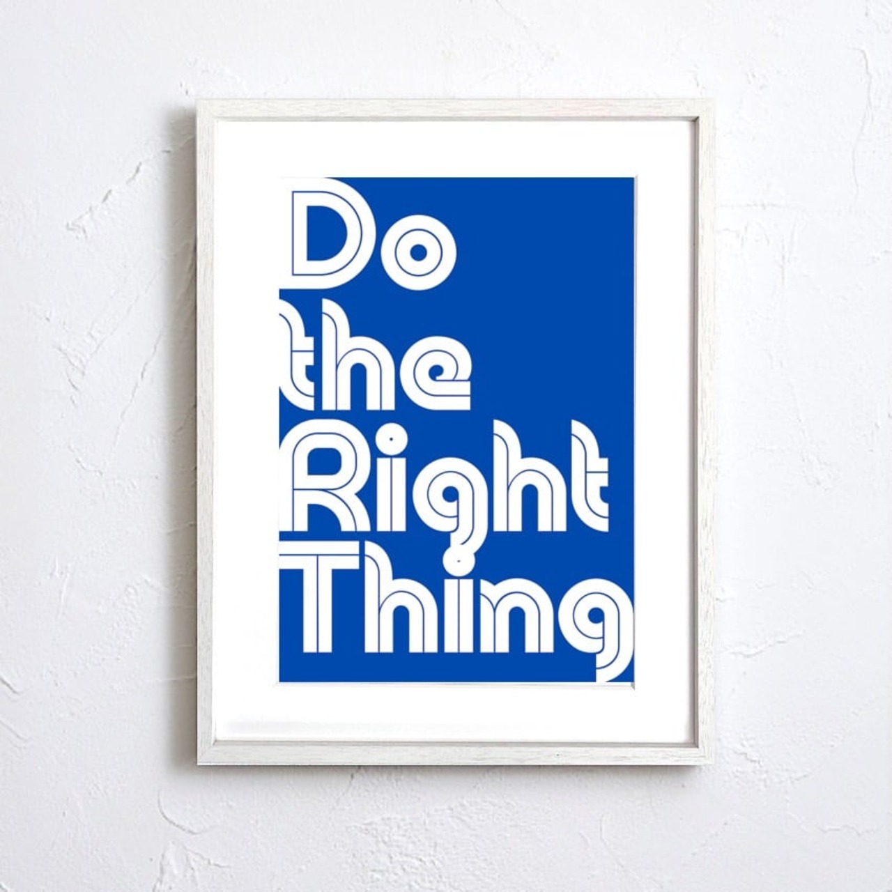 Do the Right Thing|モダンタイポグラフィ ポスター|インテリアに映える青の名言アート A2ポスター