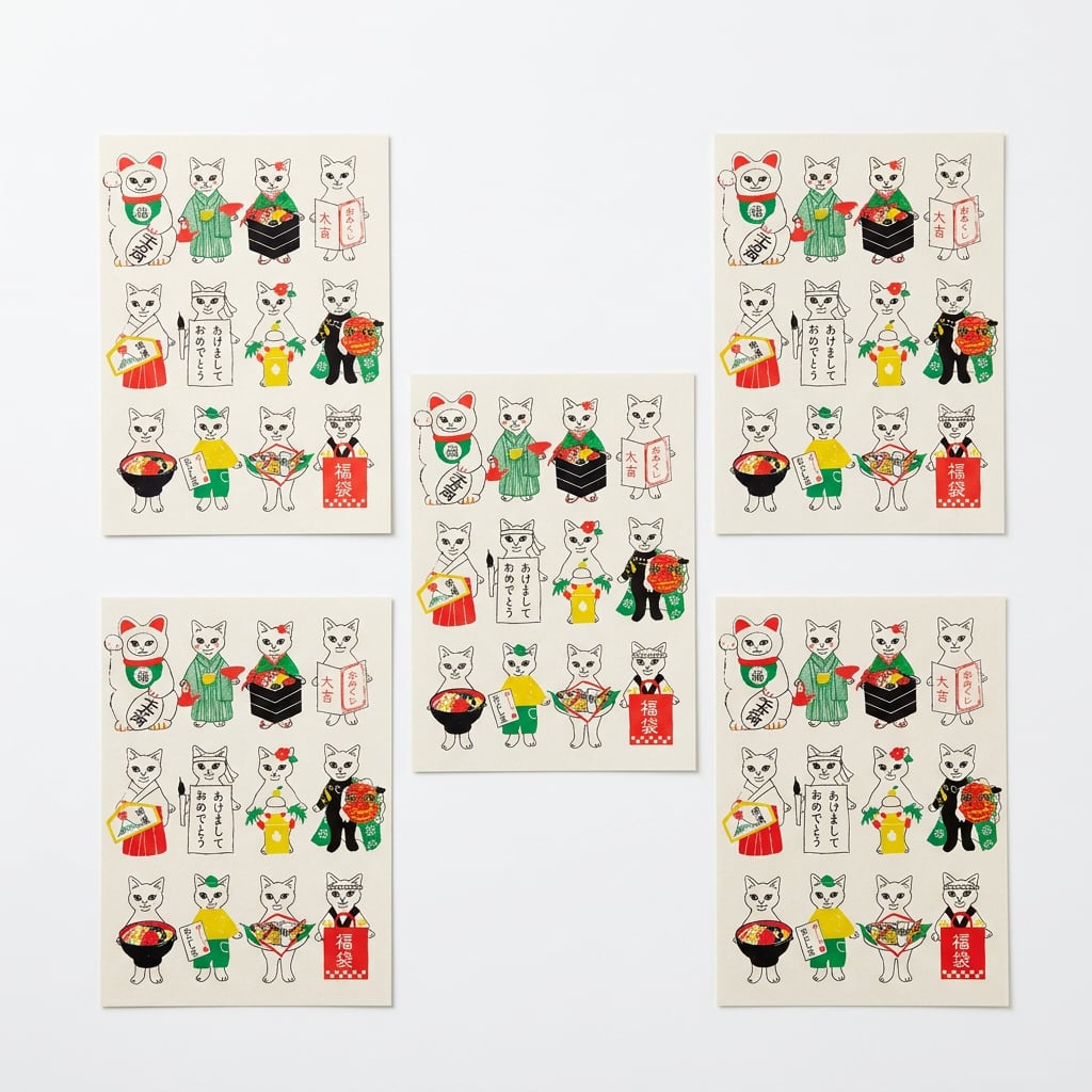 新年キャッツx5*postcard SET