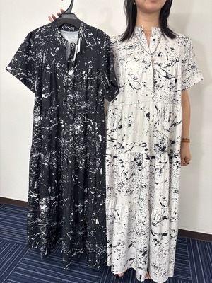 【select】ペイントプリントワンピース　57797