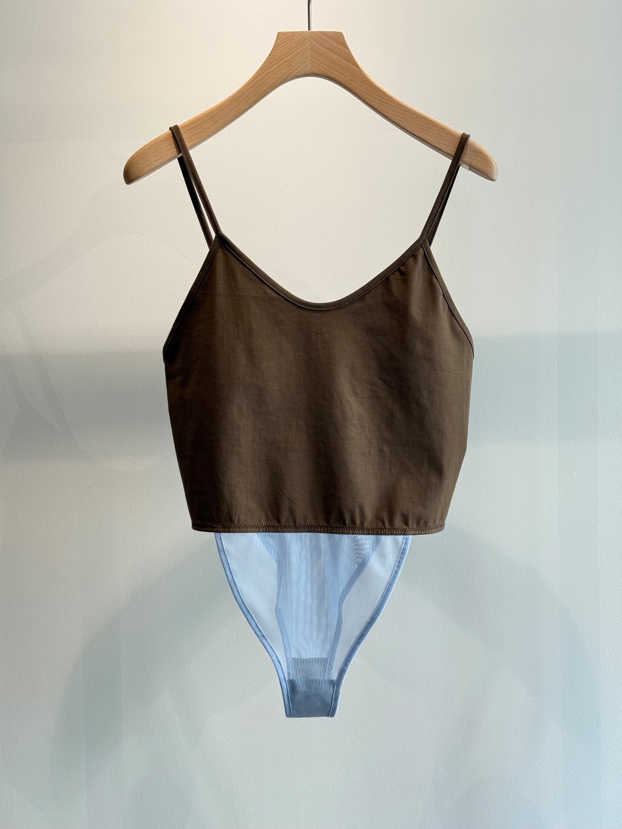 OVERNEATH/High-cut Bodysuit090 WOOD×SKY