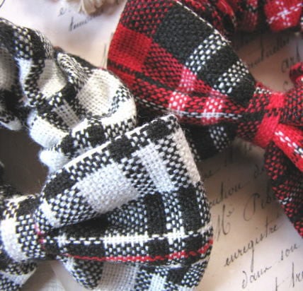 リボンシュシュ＊ツイード チェック/セレクト雑貨 | ハンドメイド雑貨