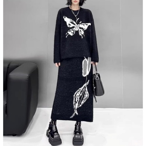 graphic knit setup / l0208