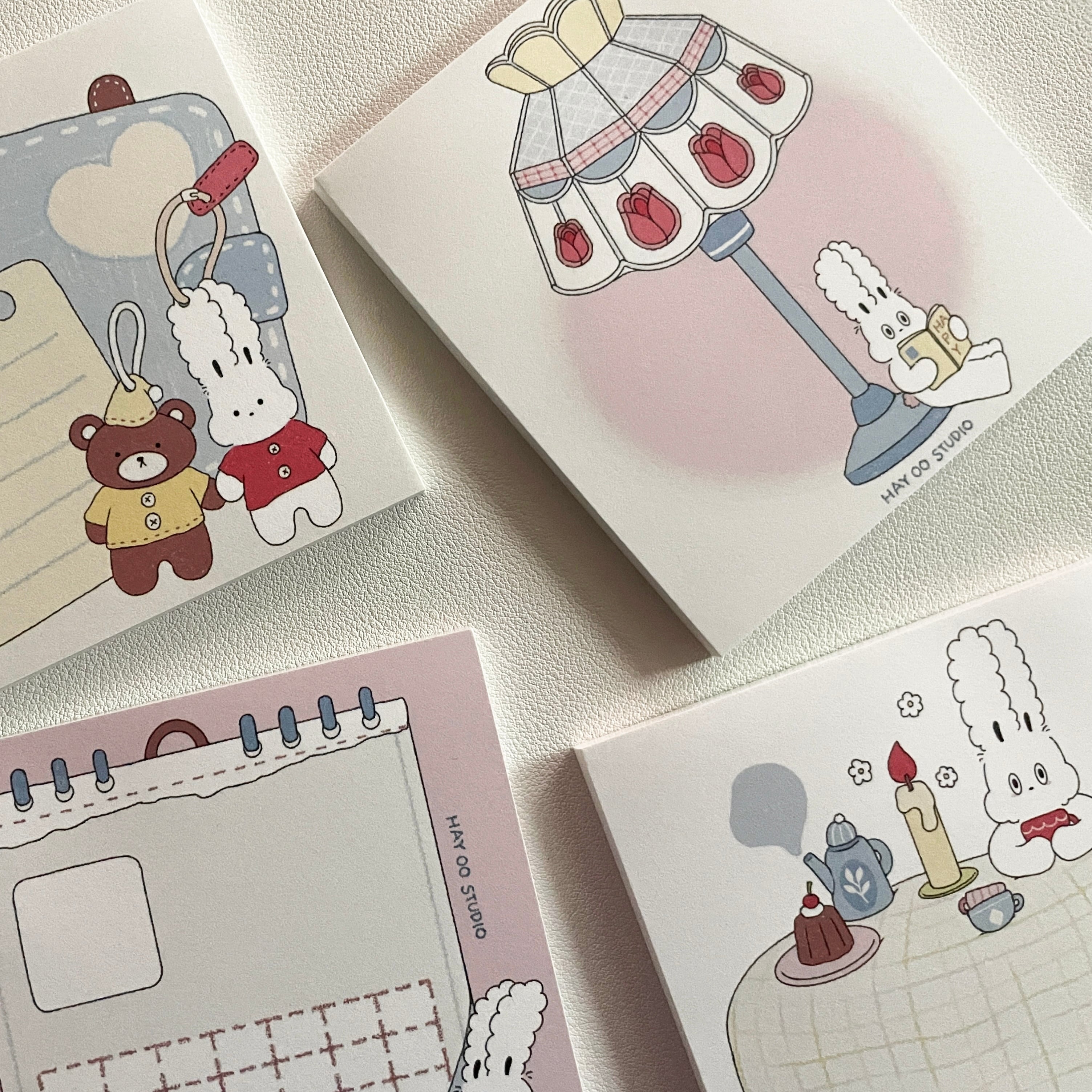 メモ帳セット HAYOOSTUDIO】メモ帳 4種類 | 韓国文具・雑貨 kaulcoffee.studio