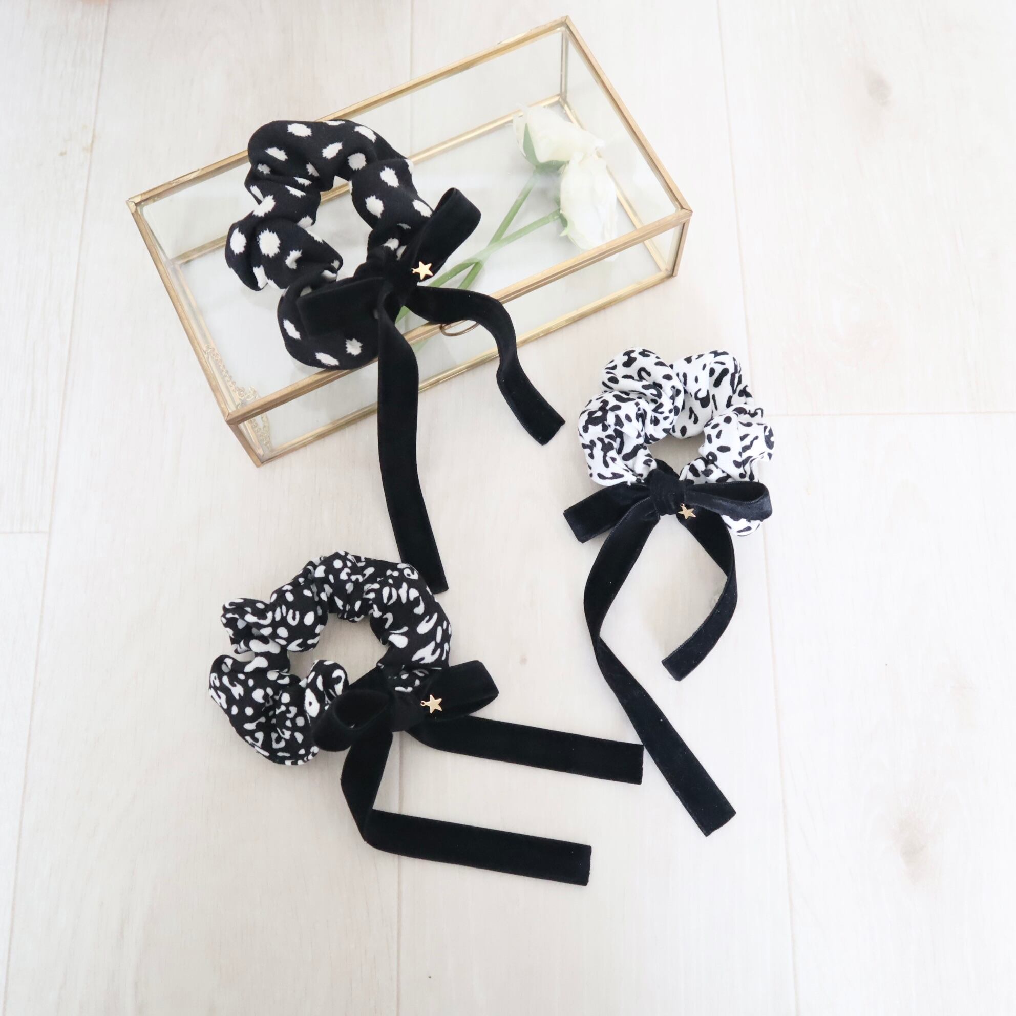 チュールリボン♡水玉チュール♡ヘアゴム♡親子コーデ