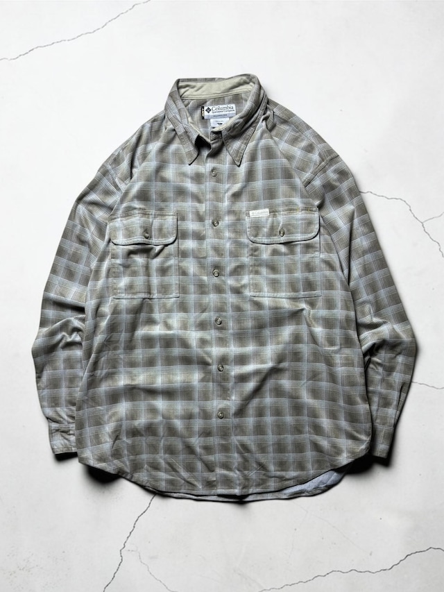 Columbia Sportswear Company GRT Plaid Multi Pocket Outdoor Fishing Long Sleeve Shirt