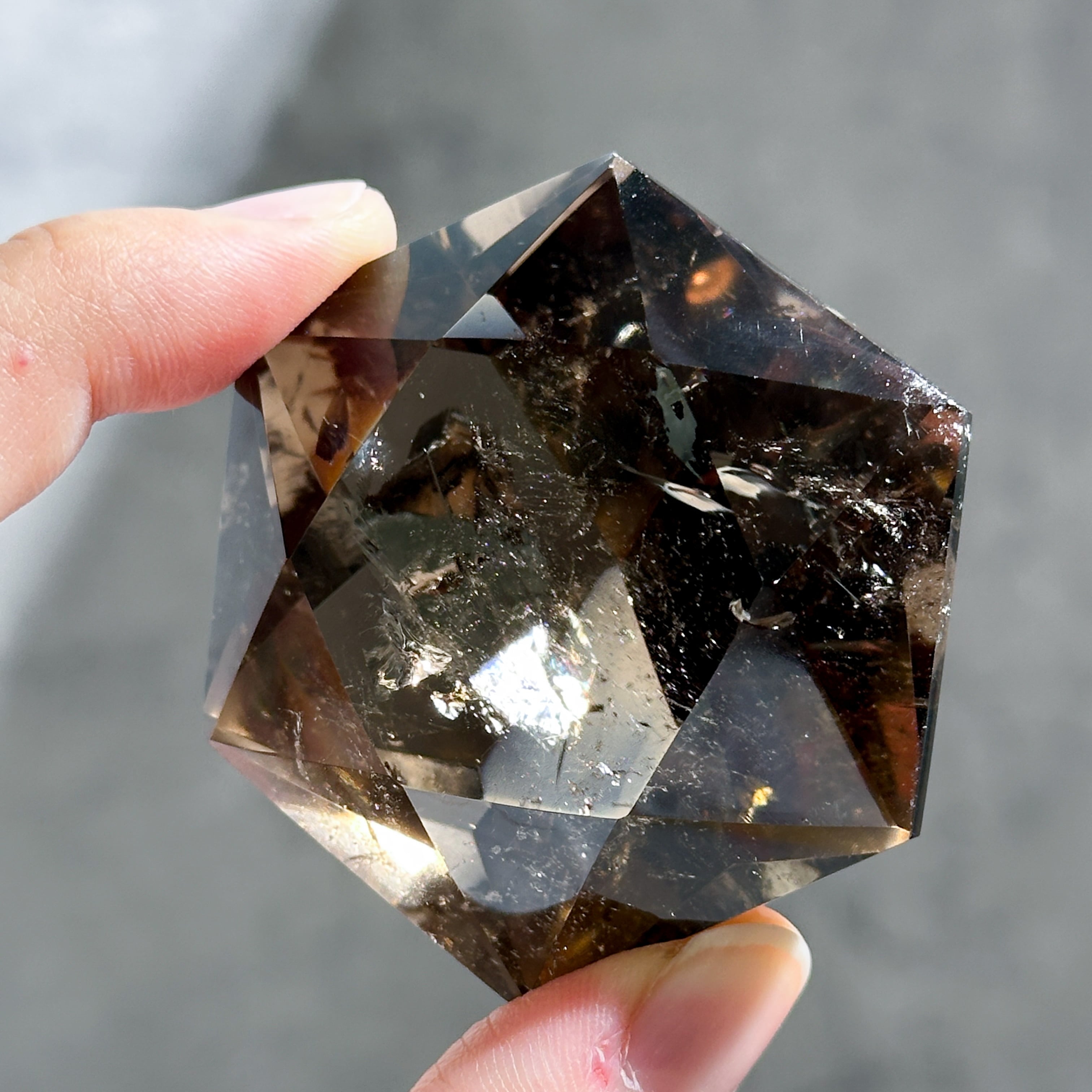 ミナスジェライス産スモーキークォーツ ダイヤモンドカット 22◇ Smoky Quartz ◇天然石・鉱物・パワーストーン
