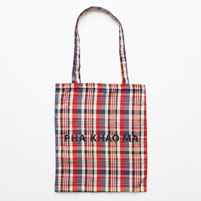 【yao】PHA KHAO MA Rectangle tote「BL×YE」