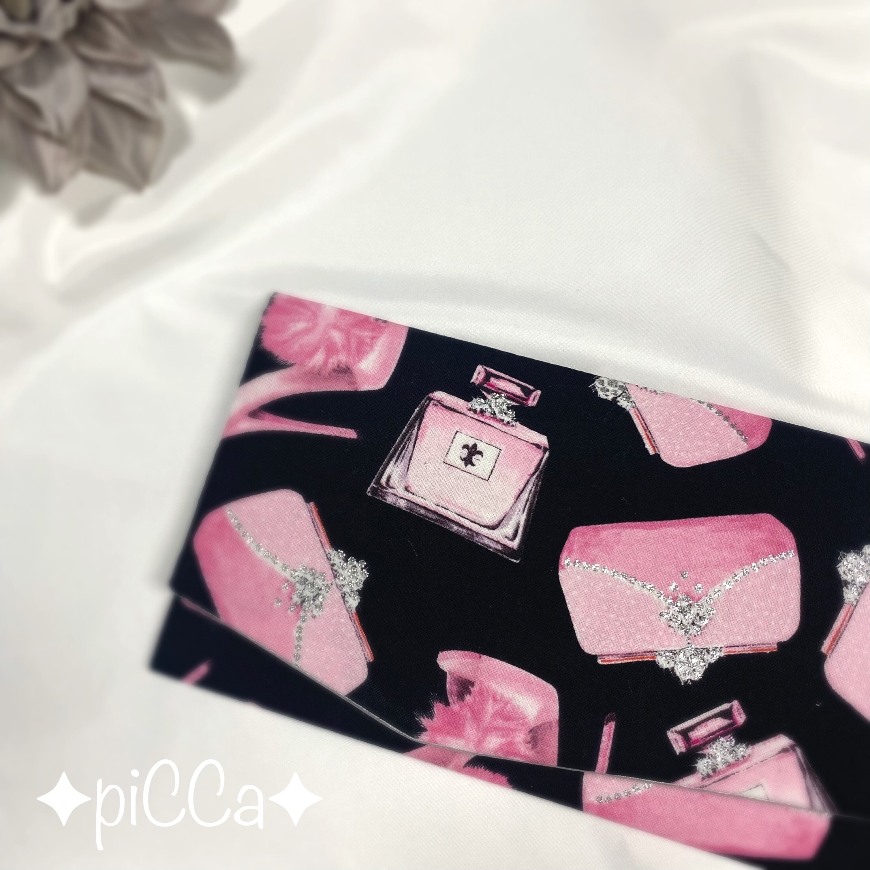 ベビー・キッズ 再販☆ピンクストライプ×ピンクミモザ☆ ハンドメイド