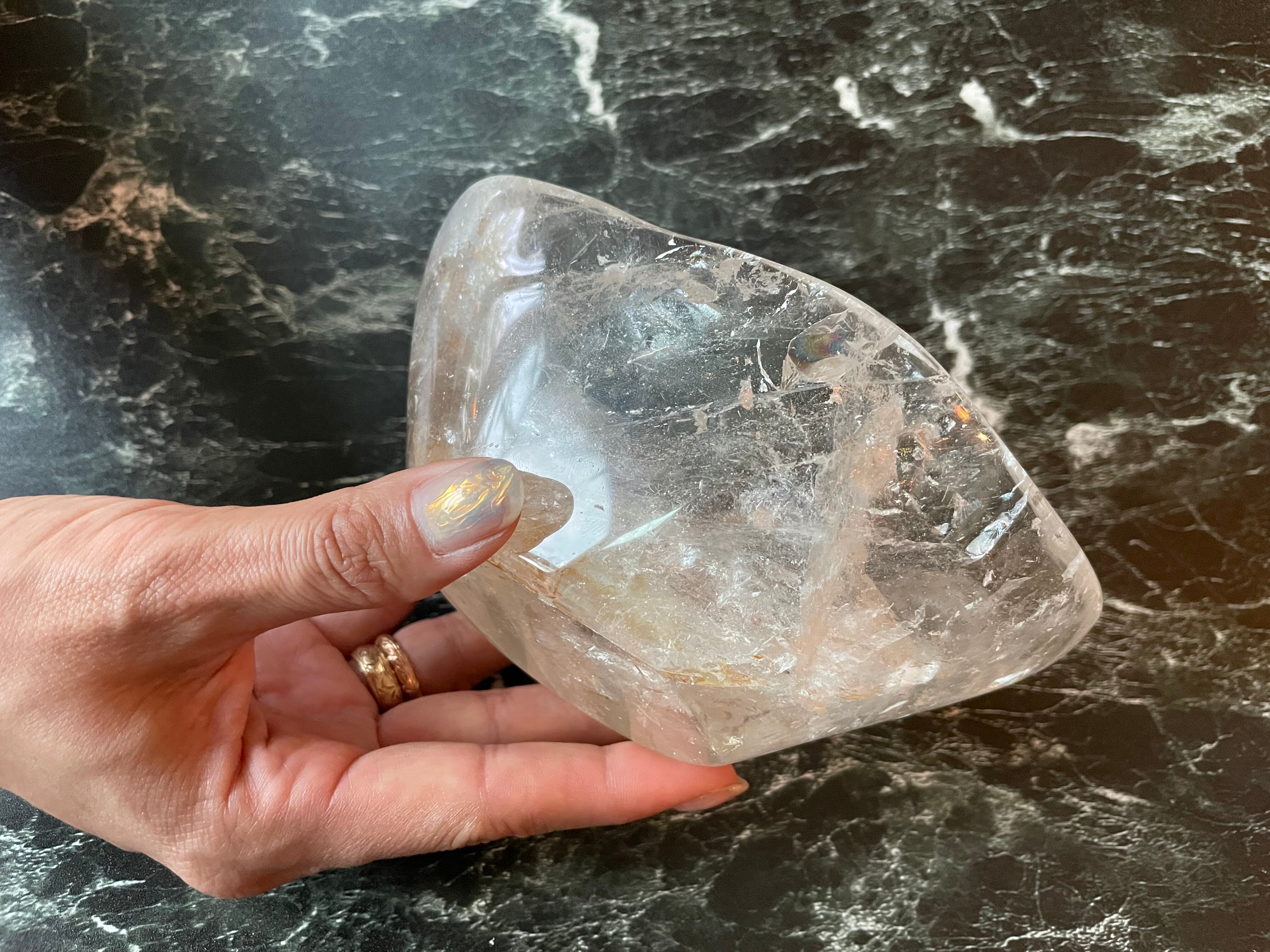 クリスタル bowl 虹入り 847g《A》