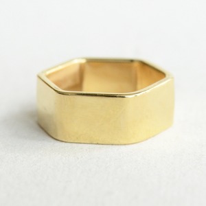 〈Brass〉 hexagon  ring / 7mm