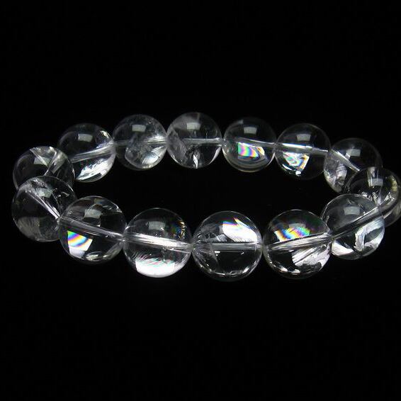 アイリスクォーツ 水晶 ブレスレット 虹入り 16mm  おまかせ便 111-11244