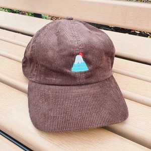 【コーデュロイキャップ】「あめだまとふじさん」ダークブラウン