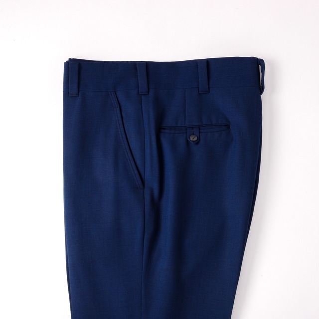【極美品】70s special vintage wool slacks pants W35 blue  made in USA mint condition ／70年代 ヴィンテージ ウール スラックス パンツ W35 ブルー テーラード 仕立て アメリカ製 TALON ZIP