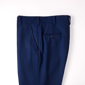 【極美品】70s special vintage wool slacks pants W35 blue made in USA mint condition /70年代 ヴィンテージ ウール スラックス パンツ W35 ブルー テーラード 仕立て アメリカ製 TALON ZIP