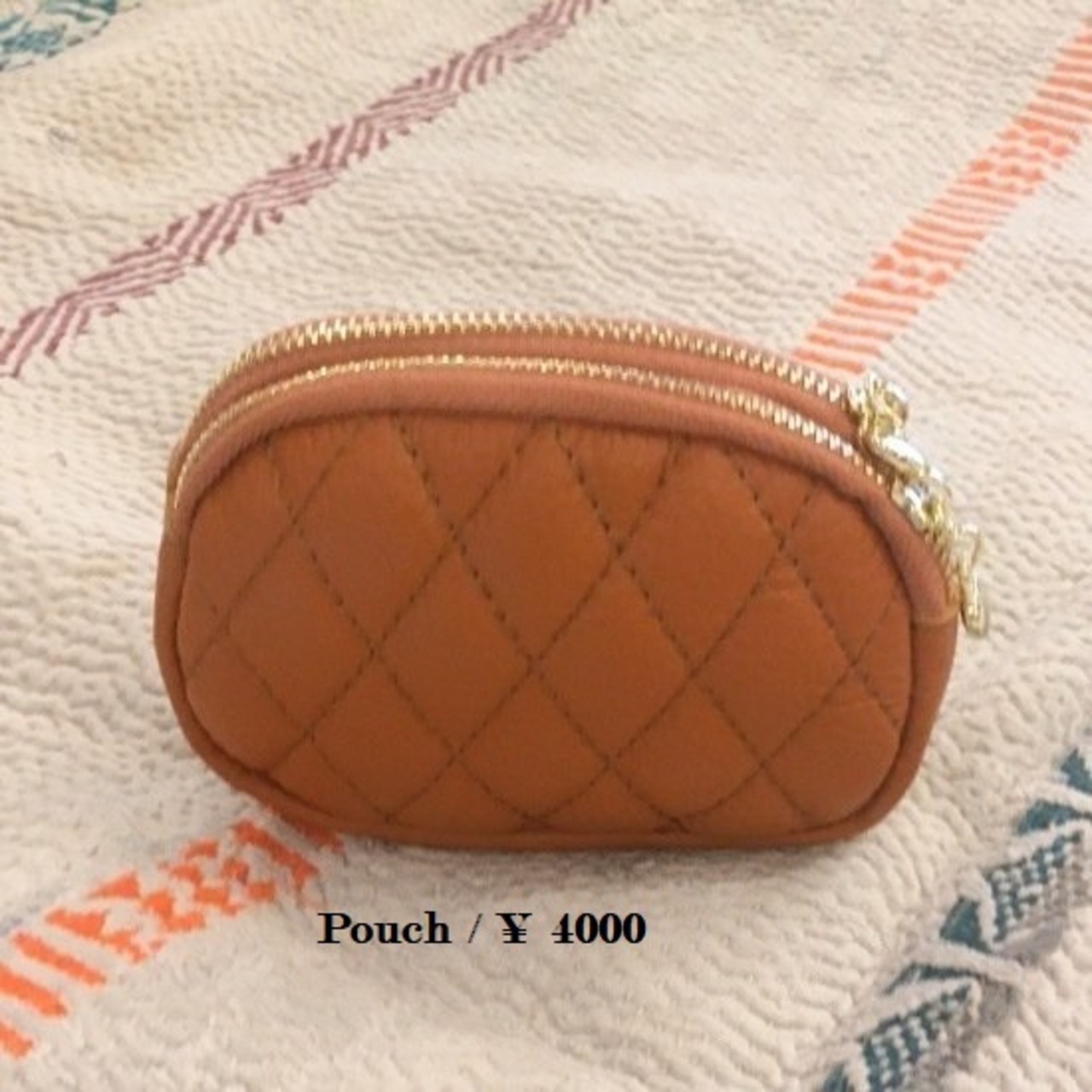 TOPANGA Bag　キルティングポーチ　テラコッタ
