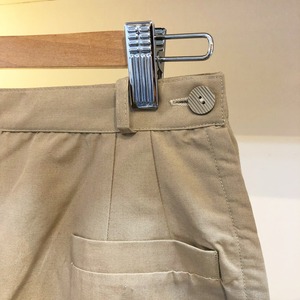 Vintage front pockets short pants with belt