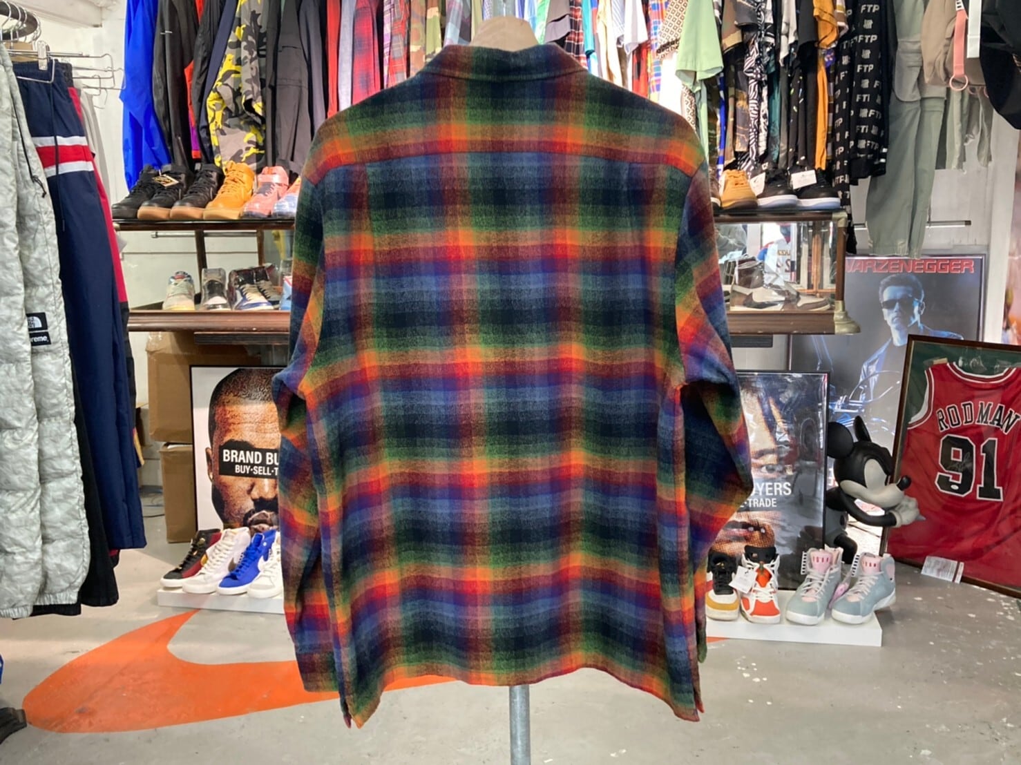 送込‼️M‼️21ss だるく supreme Plaid Flannel Shirt