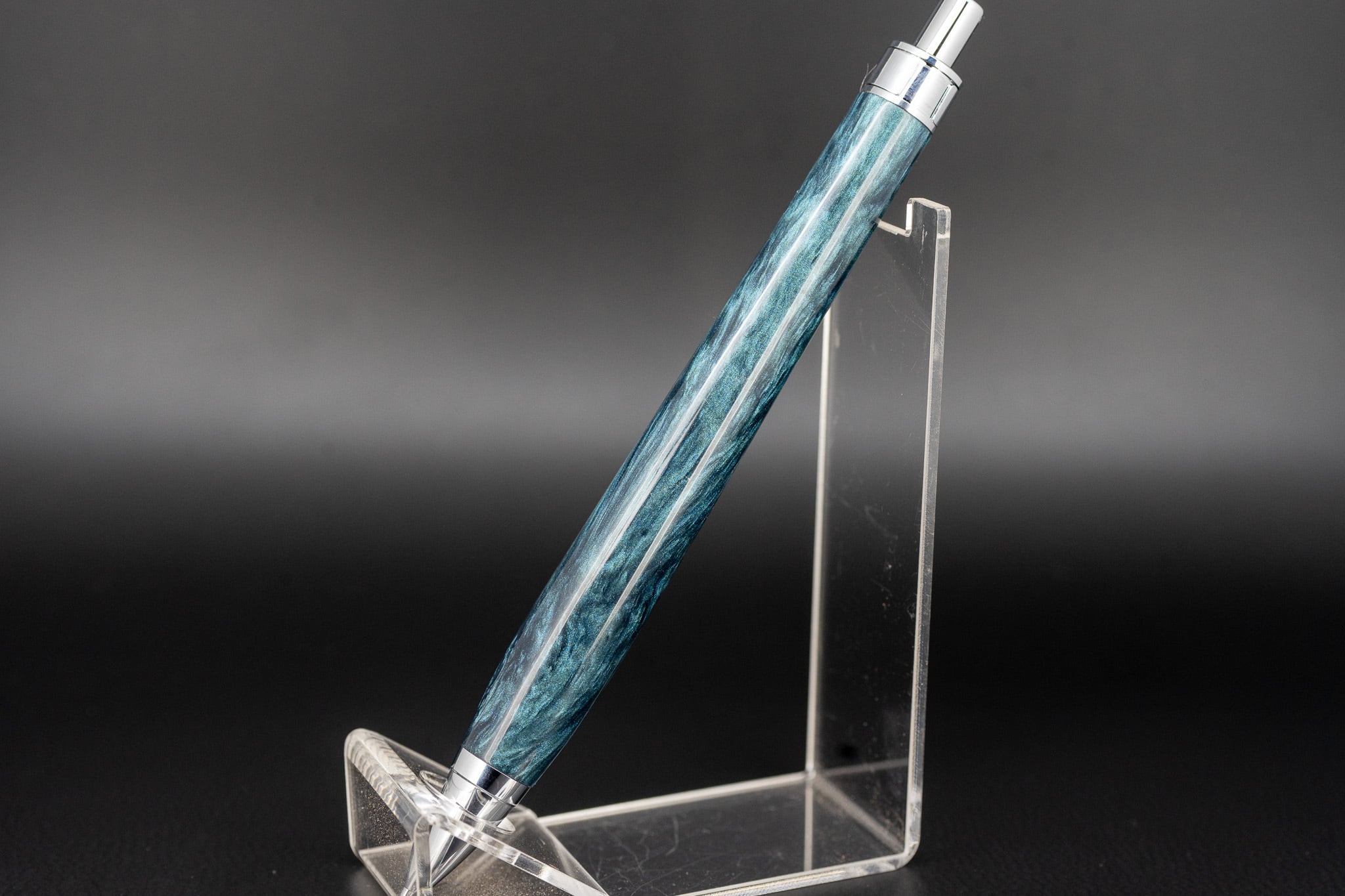 創造性と透明美】 レジン silver MP | 木軸ペン工房 金杢犀