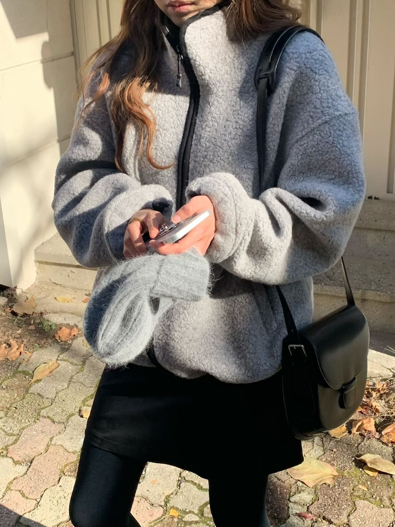 (予約) verveine / Fine-wool tumble zip-up 3color