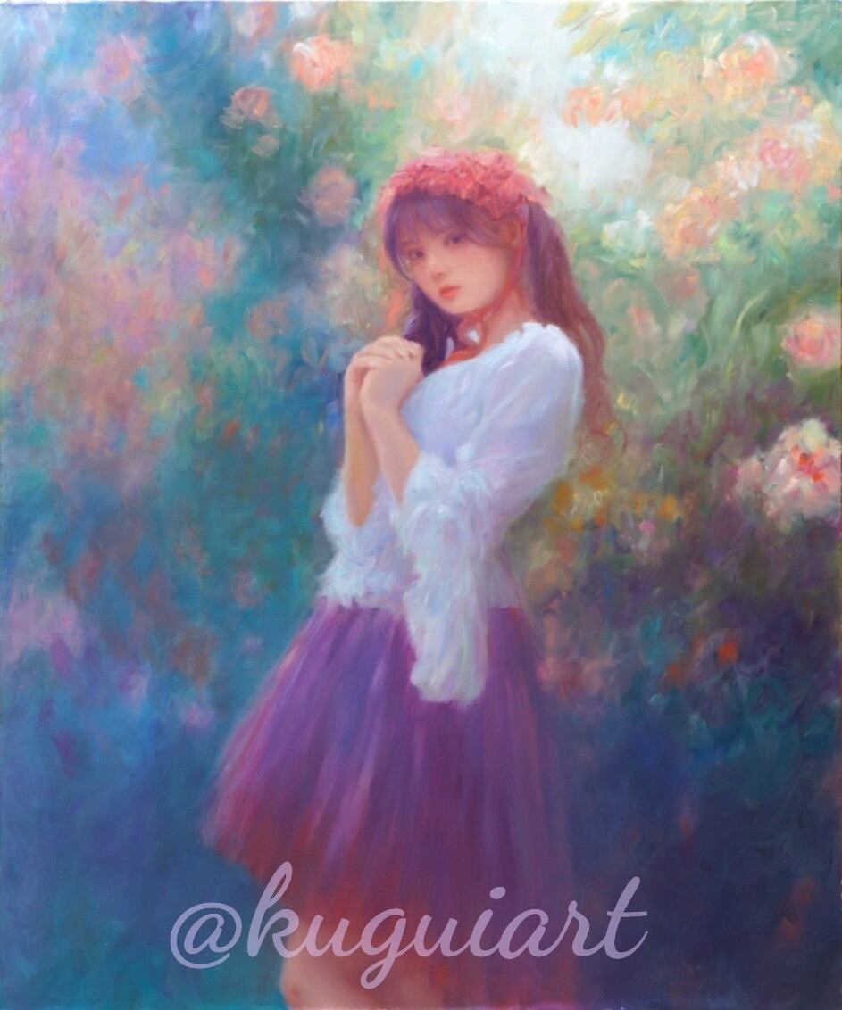 油彩画 beguiling kaleidoscope | kuguiart