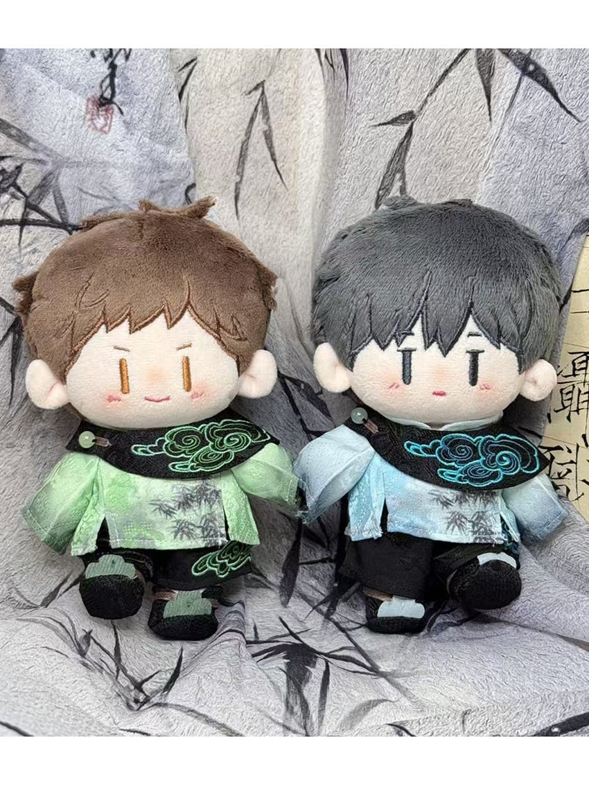 15cmぬい服】竹と雲のコーデ 着せ替えぬいぐるみ 棉花娃娃 ラブブ用お