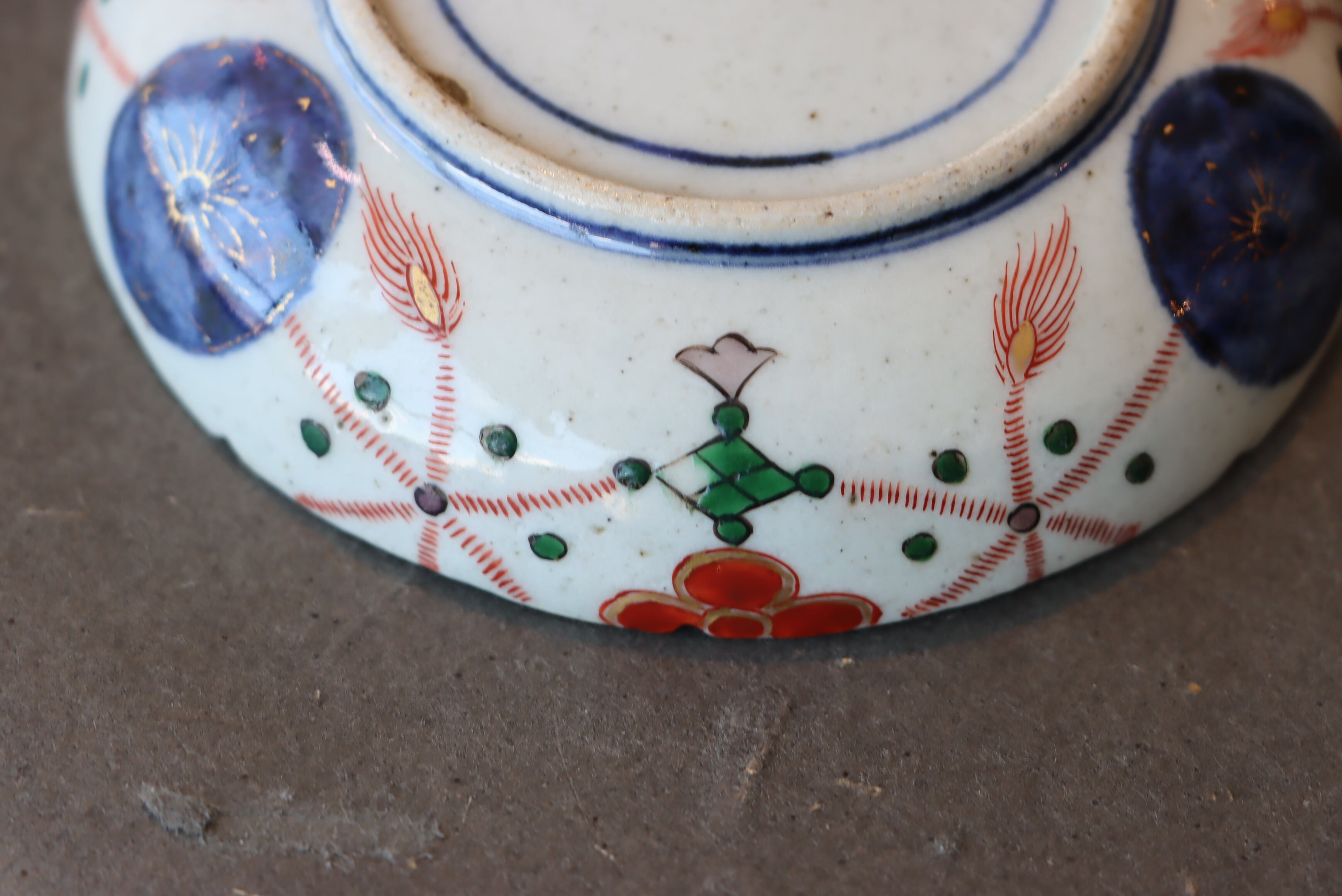 伊万里焼 色絵 花七宝瓔珞文 小皿/Imari small plate | (有)新原美術