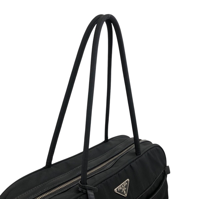 PRADA プラダ ハンドバッグ ブラック トライアングルロゴ カデナ ナイロン ミニボストン vintage ヴィンテージ オールド a5w87e