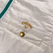 Callaway X SERIES キャロウェイ ハーフジップ 半袖 中綿 ジャケット LL /ホワイト系 ゴルフウェア WARM SPORT 防寒 スポーツ