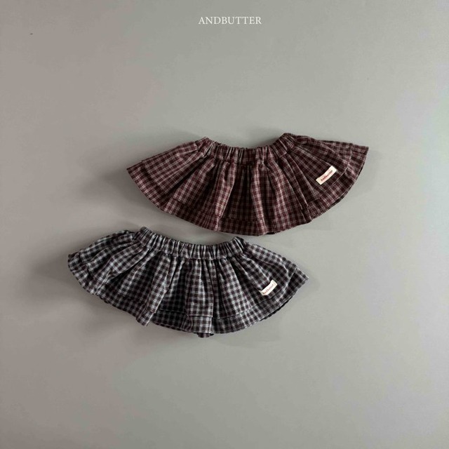 【取寄】andbutter｜winter layered skirt｜ウィンターレイヤードスカート｜FREE｜kids&jr｜25 winter