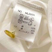 M.U SPORTS ミエコウエサコ キャラデザイン 鹿の子 長袖 ポロシャツ 38/ホワイト レディース ゴルフ
