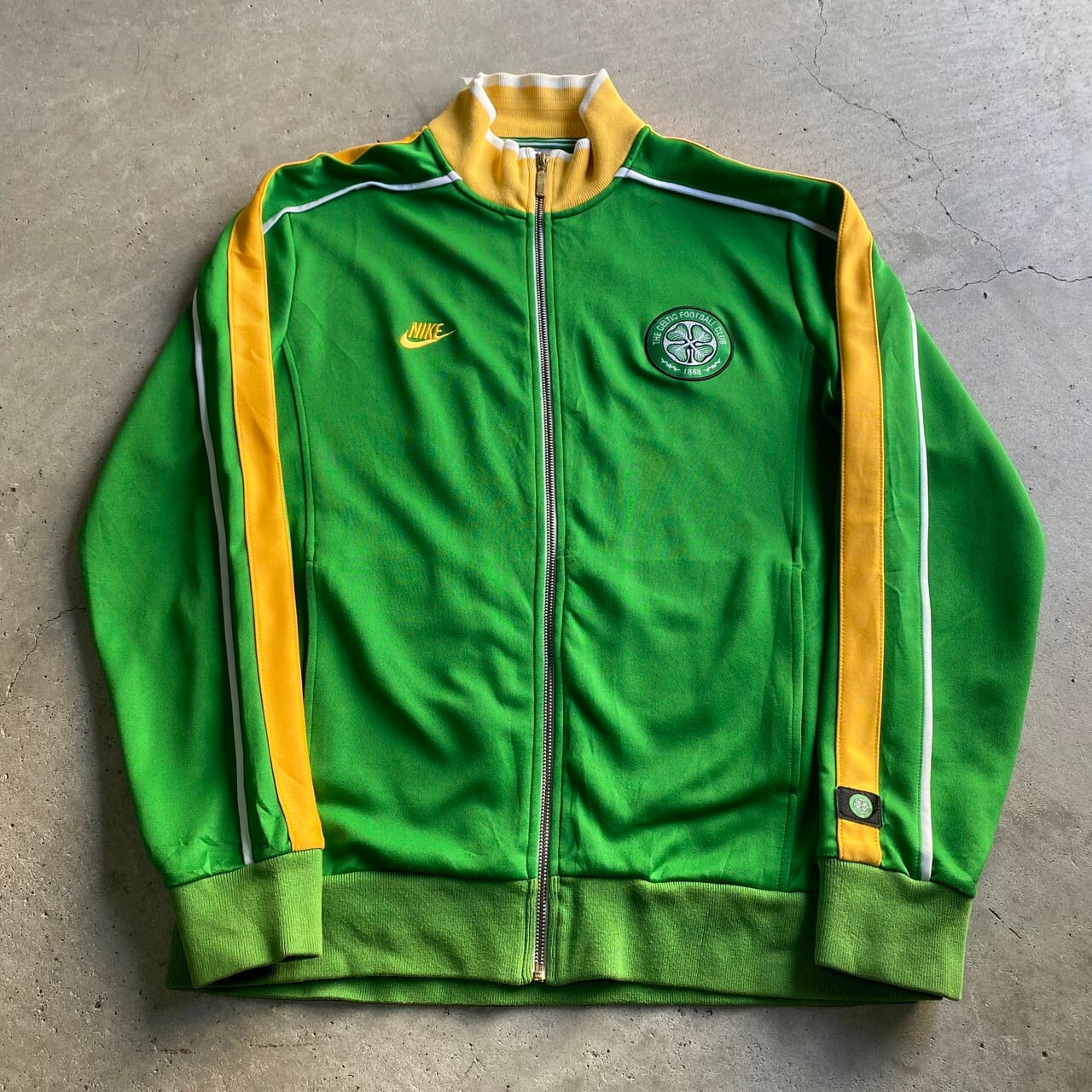 NIKE ナイキ FC CELTIC セルティック チーム ロゴ ワッペン スウォッシュ バックロゴ刺? ジャージ トラックジャケット メンズXL相当  古着 グリーン 緑【ジャージ・トラックジャケット】 | cave 古着屋【公式】古着通販サイト