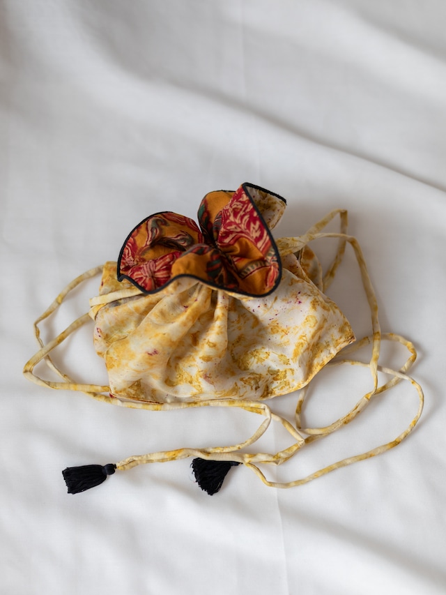 PHOOL SILK POUCH ‐ GOLD