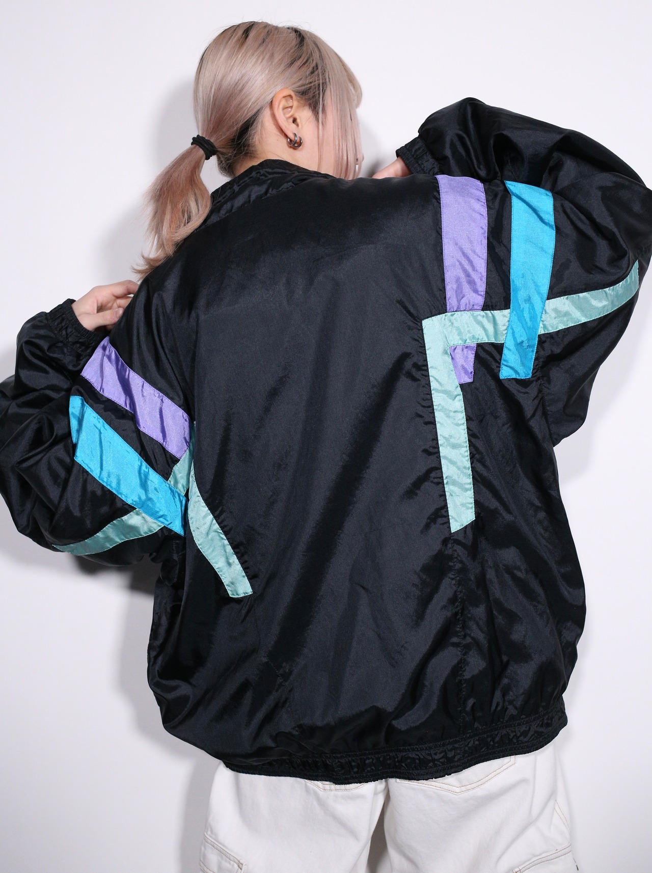 "NIKE" ice color switching design nylon jacket - 6