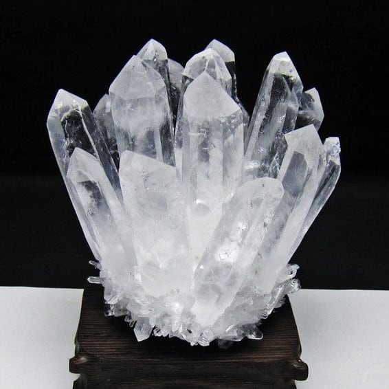 水晶 クラスター 水晶 原石 台座付属 一点物 おまかせ便 182-8638