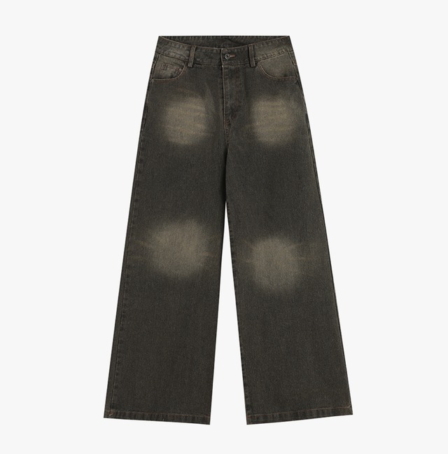 Retro Wash Distressed Denim Pants 0001