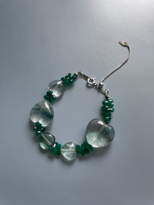 【Silver 925】Green Onyx & Fluorite Harmony Bracelet
