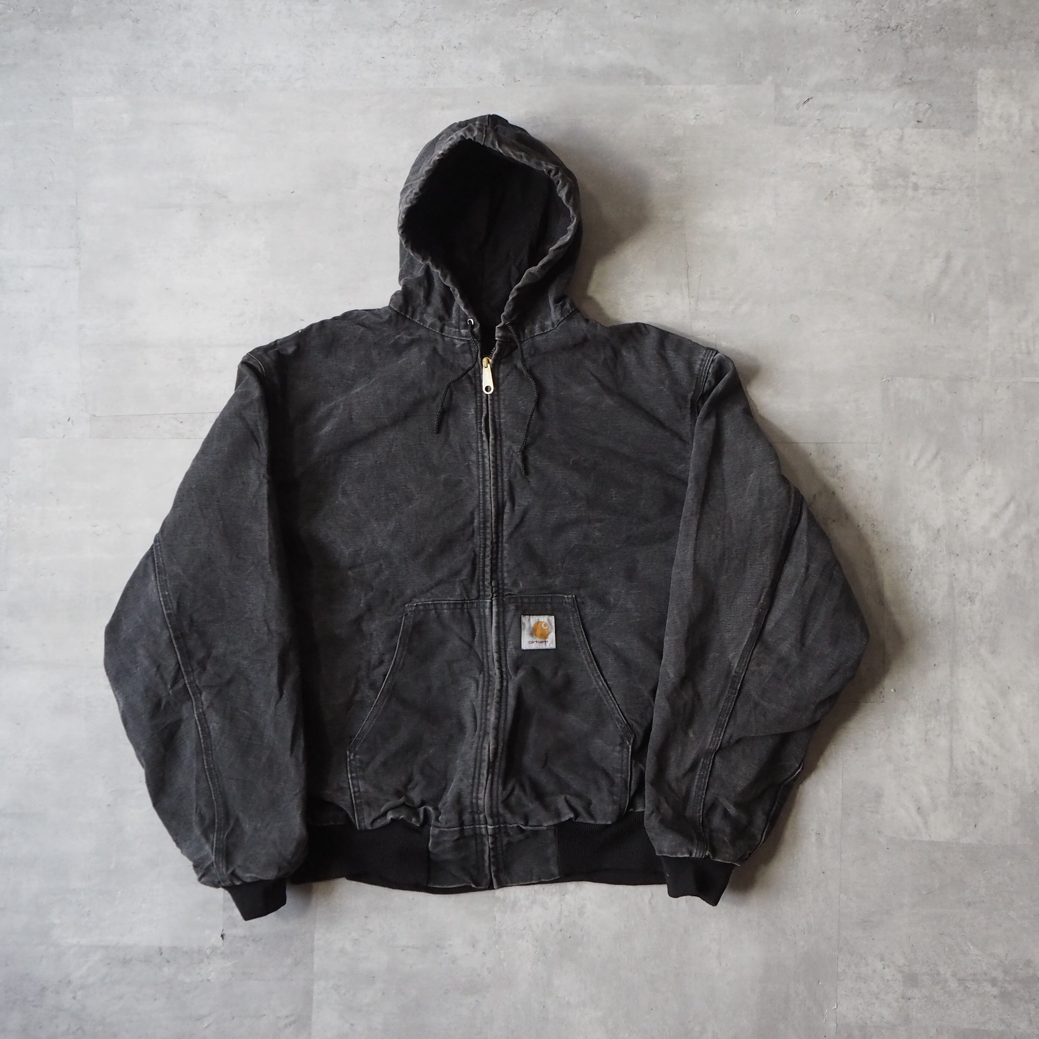 80s-90s “carhartt” deep black active jacket crafted with pride in ...