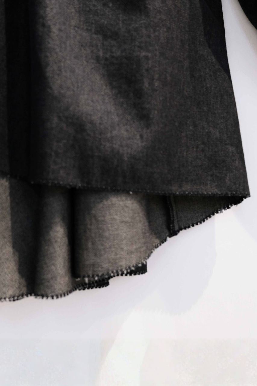 予約商品》〔SGN0779〕デニムピンタックブラウス BLACK | AAYUSHI