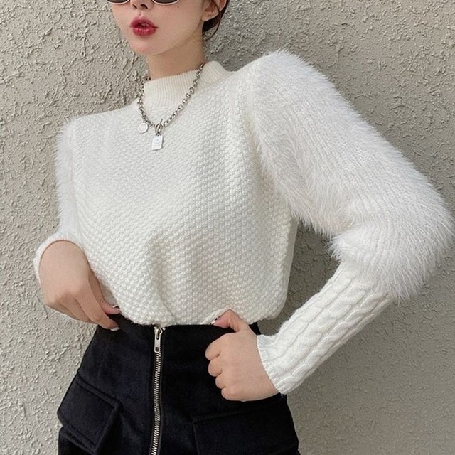 パフスリーブニット　23231