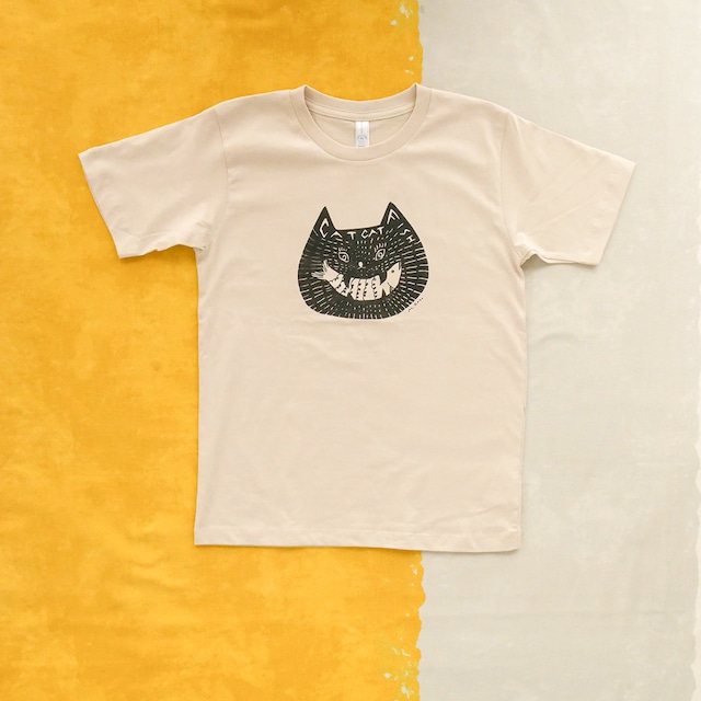 TshirtsComplex｜かとうまさひろ「CAT FISH（猫魚）」（サンド×ブラック）