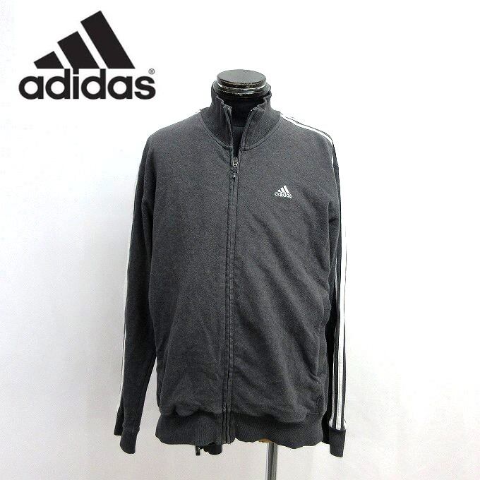 adidas グレー ジップアップジャケット M adidas グレー ジップアップ ジャンパー Mサイズ