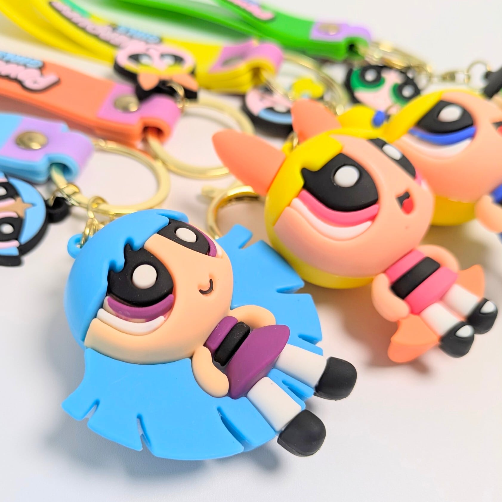 【 The Powerpuff Girls ( パワーパフガールズ ) 】 3D Rubber KeyHolder / 3Dラバーキーホルダー〚アメリカン雑貨 アメトイ〛