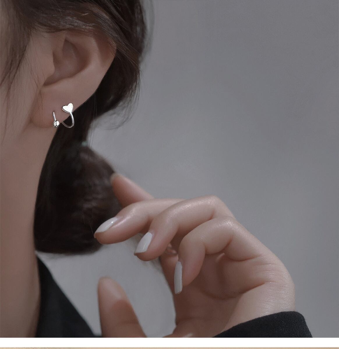 ピアス シルバー925 ネジ式 ボールキャッチ スパイラル スター