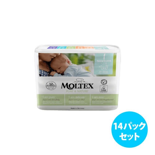 [14パックセット] Moltex Nature No. 1 紙おむつ（サイズ 1）