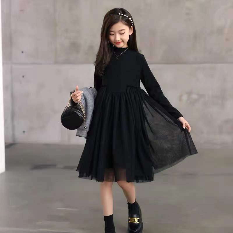 卒業式 服 ガールズ 長袖 ワンピース チュールスカート 子供服 キッズ ...