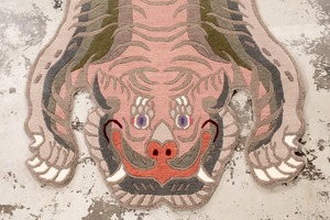 Tibetan Tiger Rug 《Mサイズ•ウール・オリジナル4・秋の蓑虫223》チベタンタイガーラグ