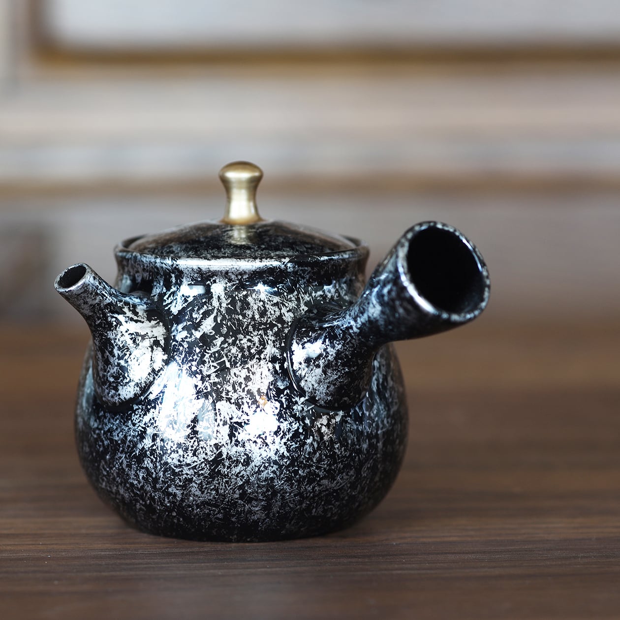黒銀叩き 急須 常滑焼の名工・梅原昭二（常滑焼）極上急須 | にっこう